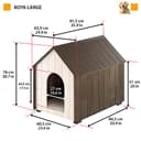 Ferplast KOYA FSC Wooden Dog House - Opening Roof, Sloping, Waterproof & Anti-UV Resin Treatment - Ventilation Grille - Insulating Feet - Finished Door - L, 63.5 x 91.5 xh 78 cm - 2