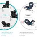 globalkids i-Size 360 Swivel Car Seat, Group 0+123 Car Seat with ISOFIX and Support Leg, ECE R129, 0-36 kg, 0-12years, 40cm-150cm, (Black Grey) - 3