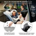 Kinderkraft I-GROW Silla de coche, I-SIZE 40-150 cm, Isofix, Silla coche bebé, para niños, Ajustable, Sillade, RWF, FWF, Universal para coche, Asiento, 360º, Grupo 0+/1/2/3, 0-36 kg, Negro grafito - 7