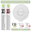 Silikon Spritzschutz Zubehör für Kitchenaid Stand Mixer 4.8L, Rührschüssel mit Spritzschutz Schüssel für Kitchen Aid Artisan 4.5-5 QT, Spritzschutz Kompatibel mit Kitchen Aid Mixer Tilt-Head (Weiß) - 2