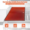 GFTIME 7638 44,5 cm Grillrost und Grillplatte für Weber Spirit I II E310 E320 E330 S310 S320 S330 Gasgrills, Gusseisen Ersatzteile für Weber Spirit 300 Series, 2 Stück - 5