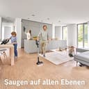 Bosch Akku-Staubsauger Unlimited Gen2 Serie 8 BSS82SIL1, beutellos, bis 45 Min Laufzeit, austauschbarer Akku, Schnellladegerät, LED-Beleuchtung, XXL-Polsterdüse, Fugendüse, alle Bodenarten, Silber - 8