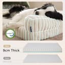 BEDSURE orthopädisches Hundebett Grosse Hunde - 89x64x18cm wasserdichtes Hundesofa mit Memory-Schaum & Eierkarton-Schaum, waschbarer und Abnehmbarer Cordbezug Hundecouch, Creme - 3