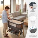Asalvo Smart Minicuna Colecho Bebé 2 en 1 – Cuna Colecho con 7 Alturas Regulables, Inclinación Antirreflujo, Ruedas con Freno, Colchón Incluido, Laterales Transpirables, Cuna Bebé Recién Nacido - 2