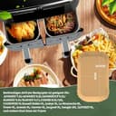 Backpapier für Heißluftfritteuse Ninja Dual Zone AF300EU AF400EU 110 Stück Airfryer Backpapier mit Ninja Doppelkammer und Anderen Dual Zone Air Fryer(Hot Air Fryer) - 2