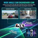4K+1080P Dashcam Auto Fronte Retro con Scheda da 64 GB, LCD da 3,16" Dash Cam con GPS WiFi, Grandangolo da 150° Dash Cam Auto, Registrazione in Loop e Sensore G, Telecamera Posteriore Impermeabile - 7