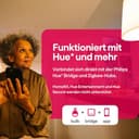 innr Zigbee E27 Smart Lampe, funktioniert mit Hue* und Alexa (Bridge erforderlich), Warmweiß, Smart Home Glühbirne, Dimmbar, 1150 Lumen, 2 Stück - 3