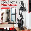 SmartXBike Pro 4-in-1 Exercise Bike Folding Indoor Cycling Fitness Bike with Magnetic Auto Resistance, FTP Power Training for Home Gym, Bluetooth Smartphone App Compatible with Kinomap, VZfit VR - 9