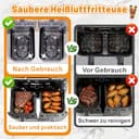 Ninja Heißluftfritteuse Zubehör - Airfryer Zubehör für Ninja Foodi Max Dual Zone AF400EU AF451EU 9,5L, Silikonform Heißluftfritteuse für Russell Hobbs 2 Kammern 9L - 6