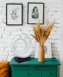 Elegante escultura « Familia » - Moderna figura de cerámica de 34 cm - Decoración intemporal para el salón y para el nacimiento - Estatua decorativa en blanco y negro - 2