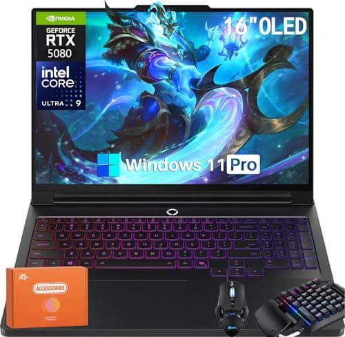 Lenovo Legion Pro 7i Gen 10 Gaming Laptop 2025, Intel Ultra 9 275HX fino a 5.40 GHz, GeForce RTX 5080 16GB GDDR7, OLED da 16" 240Hz, 64 GB DDR5, 8 TB SSD, Windows 11 Pro, con accessori