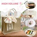 fuxunamz Bolsa de Yute, Tote Bag, Bolso de Yute con Asa, Bolsa Tela Pequeña, Bolsas de Compra de Mano con Lazo, Regalo para Colegas, Profesores, Mejores Amigas, Madres y Abuelas - 5