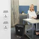 Fellowes Shredder Powershred FS-6C – 6 Sheet Cross Cut Paper Shredder for Home Use – Personal and Office Document Shredder – 15 Litre Bin – P-4 Security Level – Black - 6