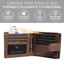 Lavalen Carteras para Hombre Piel - Monedero con Estilo - Cartera Hombre Hecha a Mano Cuero Auténtico - Billeteras con RFID - La Cartera Cómoda - Wallets for Men - Regalos Originales. - 4