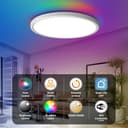 ANTENLICHT Lampada da soffitto LED Smart 24 W, compatibile con Alexa e Google Assistant Ø30 cm, controllabile tramite app con 16 milioni di colori fai da te,plafoniera WiFi con telecomando per camera - 2