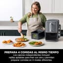 Ninja Double Stack XL Freidora de aire, 9,5 l, Doble cesta vertical, 4 niveles de cocción, 2 cestas y 2 rejillas, diseño para ahorrar más espacio, 6 funciones de cocción, 8 porciones, en gris, SL400EU - 4