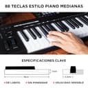 M-Audio Keystation 88 MK3 - Teclado controlador MIDI USB con 88 teclas semipesadas para manejar sintetizadores virtuales y parámetros de DAW - 4