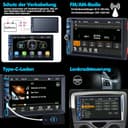 iFreGo 2 Din Autoradio mit Wireless Carplay & Android Auto, Autoradio Bluetooth mit Bildschirm Touchscreen, AM/FM Radio,7 LED Farben,Mirror Link,Radio mit Rückfahrkamera,RDS,USB - 8