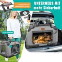 LOVPET® Trasportino per Cani Pieghevole - Box incl. Borsa per Il Trasporto e Ciotola - Per Cani e Gatti - Casetta per Il Trasporto di Animali Domestici, Grigio Chiaro, XL - 3