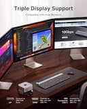 VENTION Dock 10-in-1 Mac Mini M4/M4 Pro con DisplayPort 4K@240Hz/144Hz, alluminio Hub con Alloggiamento M.2 NVMe fino a 8TB, 5 x 10Gbps USB-A & USB-C Ports, Lettore SD/TF, Audio 3.5mm - 4