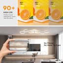 Liyabber LED Deckenleuchte Dimmbar Wohnzimmer Deckenlampe Weiß Wohnzimmerlampe Schlafzimmerlampe Fernsteuerung und App Steuerung, Modern 6-Rund Ring Deckenbeleuchtung mit Memory Funktion, L113cm/69W - 7