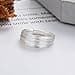 Anello avvolto in filo d'argento 925 - design geometrico (finitura YFJ1320) - 5