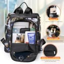 Pagezol Women's Backpacks, Anti-Theft Backpack for Women, Rucksack Shoulder Bags Ladies, Waterproof Nylon Daypack, Casual Travel Backpack, Lightweight Travel Bag School Bags for Girls (C-Black) - 2