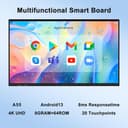 YCKJNB 55 Pulgadas 4K Pizarra Digital Interactiva, UHD Whiteboard Electrónica, 8GB RAM, 128GB ROM, Ultra Alta Definición Integrada Cámara, Micrófono, Soporta WiFi,Bluetooth,HDMI - 2