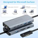 New Microsoft Surface Dock 2, 10-in-1 Surface Docking Station with 4k@60Hz HDMI,Ethernet,SD/TF Slot,USB 3.0,PD, Surface Dock Hub for Surface Pro 11/10/9/8/X/7/6/5, Surface Laptop Go 3/2, Surface Book - 8