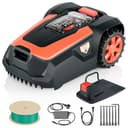 OKAYBOT Robot Cortacésped con Cables Perimetrales 1400 m², Pendiente 47%, Altura de Corte 25-65 mm, Control por App, Sensor de Lluvia - 1