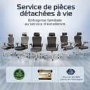 CLOUVOU BrightSeat Sedia ufficio ergonomica [TOP DI GAMMA] Sedia da scrivania per smart working | Poltrona ufficio per studio e camera | Sedia ufficio con ruote facile da spostare | Max. 150 kg - 9