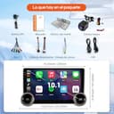 Haudio Autoradio 10.1 Pollici 2 DIN con Wireless Apple CarPlay & Android Auto, Telecamera Di retromarcia HD, Mirroring dello Schermo, Bluetooth, WiFi, Assistente Vocale, Radio AM/FM/RDS 2G+64GB - 9