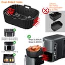 2Pezzi Accessori Friggitrice ad Aria per Ninja Double Stack XL Friggitrice Verticale 9.5L SL400EU, Foodi Max Dual Zone AF400EU, AF300EU 7.5L, Silicone Teglia per Friggitrice ad Aria - 2