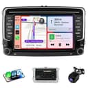 Haudio 2 Din Autoradio con Wireless Apple CarPlay e Android Auto, Schermo da 7 Pollici con Canbus, Bluetooth, Mirror Link,WiFi, FM/AM/RDS/SWC Autostereo per VW Golf 6, Passat,Polo, Tiguan, Jetta&Skoda - 1