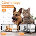 Automatic Cat Feeder with 2K Camera and Smart App, 6L Smart Pet Food Dispenser for Cats/Dogs, Timed Auto Control Meals, 2.4G / 5G WiFi, Auto Pet Feeder for Cats and Dogs, Easy Clean - 4
