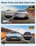 AZDOME Dash Cam Auto Specchio Retrovisore 12" Touchscreen, 4K+1080P, WiFi 6, GPS, Visione Notturna, G-Sensor, Controllo Vocale, Scheda 64GB Inclusa, Registrazione in Loop, Monitor di Parcheggio - 3