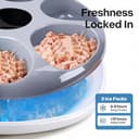 Pet Prime 6-Cell Automatic Cat Feeder with 2 Ice Packs Timed Wet/Dry Food Dispenser for Dog Rechargeable Pet Food Bowl with Timer (White-Auto Feeder with 2 Ice Packs) - 2