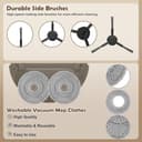 Accesorios de Repuesto para Dreame L10s Ultra Gen 2/L40 Ultra AE/L10s Pro Ultra Heat/Mova E30 Ultra Robot Aspirador, 1 Cepillo Central, 4 Cepillos Giratorio, 2 Filtros, 4 Paños de Fregado, 6 Bolsas - 5