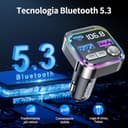 GizmoVine Trasmettitore FM Bluetooth Auto, Kit Vivavoce Telefono, USB C QC PD 36W Adattatore Accendisigari, Cassa Ricevitore Parrot connettore, Car Radio MP3 Transmitter, Musica Macchina Accessori - 2