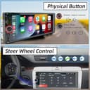 Radio Coche Bluetooth Pantalla - Pantalla Carplay 1 DIN Táctil de 6.86 Pulgadas, Radio CarPlay 1 DIN y Soporte Mirror Link para iOS/Android con Cámara de Respaldo, Admite Carga Type-C/USB/Mic/EQ/SWC - 5