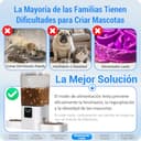 Doble Comedero Gato Automatico Wifi: 7L Dispensador Comida Gatos con Alimentación Lenta y Control por Aplicación, Comedero Perro Automatico con Alexa para Varias Mascotas, Desmontable para su limpieza - 5