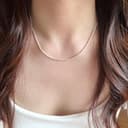 Mieoyue 925 Silber Damen Halskette ohne Anhänger, Silberkette 40 45 50 55 60cm Silberschmuck (Runde Schlangenkette, 55.0 Zentimeter) - 4