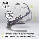 LIONELO Ralf 2in1 Sdraietta dondolo per neonato da 0 fino a 9kg Altalena con 12 melodie programmate, Telecomando, Culla 5 velocità di dondolio, Blocco, Regolazione dello schienale Silenzioso Timer - 3