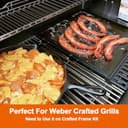 7672 Piastra piatta per griglie Weber Genesis II serie 300 e 400 Spirit 2016+, piastra in acciaio al carbonio per griglie Weber Genesis 2022 SX-325s S-325s E-325s EX-325s, Spirit 200 300 Series - 6