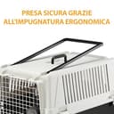 Ferplast Trasportino per cani di taglia media ATLAS 40 PRO, Box per trasporto animali, Porta in acciaio plasticato, Sistema di chiusura di sicurezza, Griglie per l'aerazione, 49 x 68 x h 45,5 cm - 4