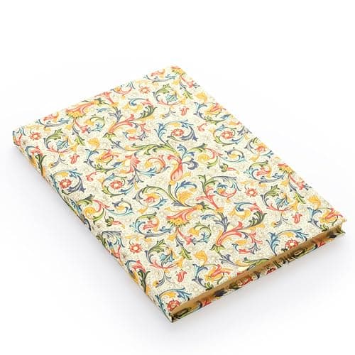 Rossi Handmade Notebook DIN A5 "Florentine Traditional" from Italy with 160 Pages (Thread-Bound) Colourful Writing Book without Lines - Flower Book Suitable as a Diary, Sketchbook and Travel Book