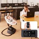 Babymoov Babyschaukel Swoon Evolution Curl White - elektrische Babywippe mit 8 Schaukelbewegungen, 360° rotierbarer Sitz, 12 Melodien - 6