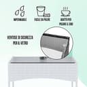 Arreditaly Set Di Mobili da Giardino Salotto Salottino in Rattan 4 Posti con Tavolino E Ripiano In Vetro 2 Poltrone e Divano 2 Posti Per Giardino Esterno Piscina Cuscini Sfoderabili (Bianco) - 4