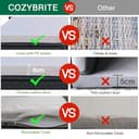 COZYBRITE Garden Corner Sofa Rattan Furniture Set 4 Seater Patio Outdoor Lounge Settee with Glass Coffee Table All-weather SFS066 (Black Rattan+Grey Cushion) - 3