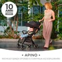 Kinderkraft APINO Passeggino Leggero fino 22 kg, Solo 7,5 Kg, Passeggino Da Viaggio, Pieghevole automatico, Schienale Regolabile In Posizione Sdraiata, Copertura Antipioggia, Grigio - 3